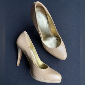 matt beige heels